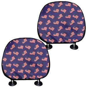 4th of July American Flag Pattern Print Car Headrest Covers