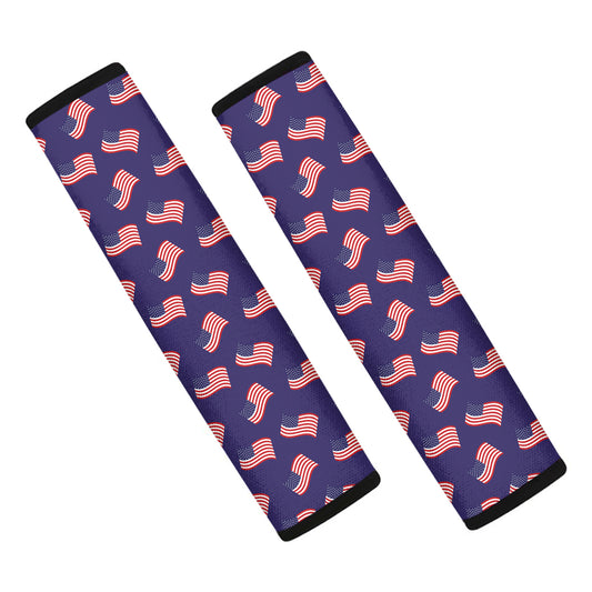 4th of July American Flag Pattern Print Car Seat Belt Covers