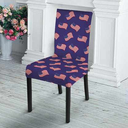 4th of July American Flag Pattern Print Dining Chair Slipcover