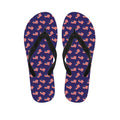 4th of July American Flag Pattern Print Flip Flops
