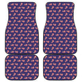4th of July American Flag Pattern Print Front and Back Car Floor Mats