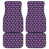 4th of July American Flag Pattern Print Front and Back Car Floor Mats