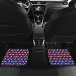 4th of July American Flag Pattern Print Front and Back Car Floor Mats
