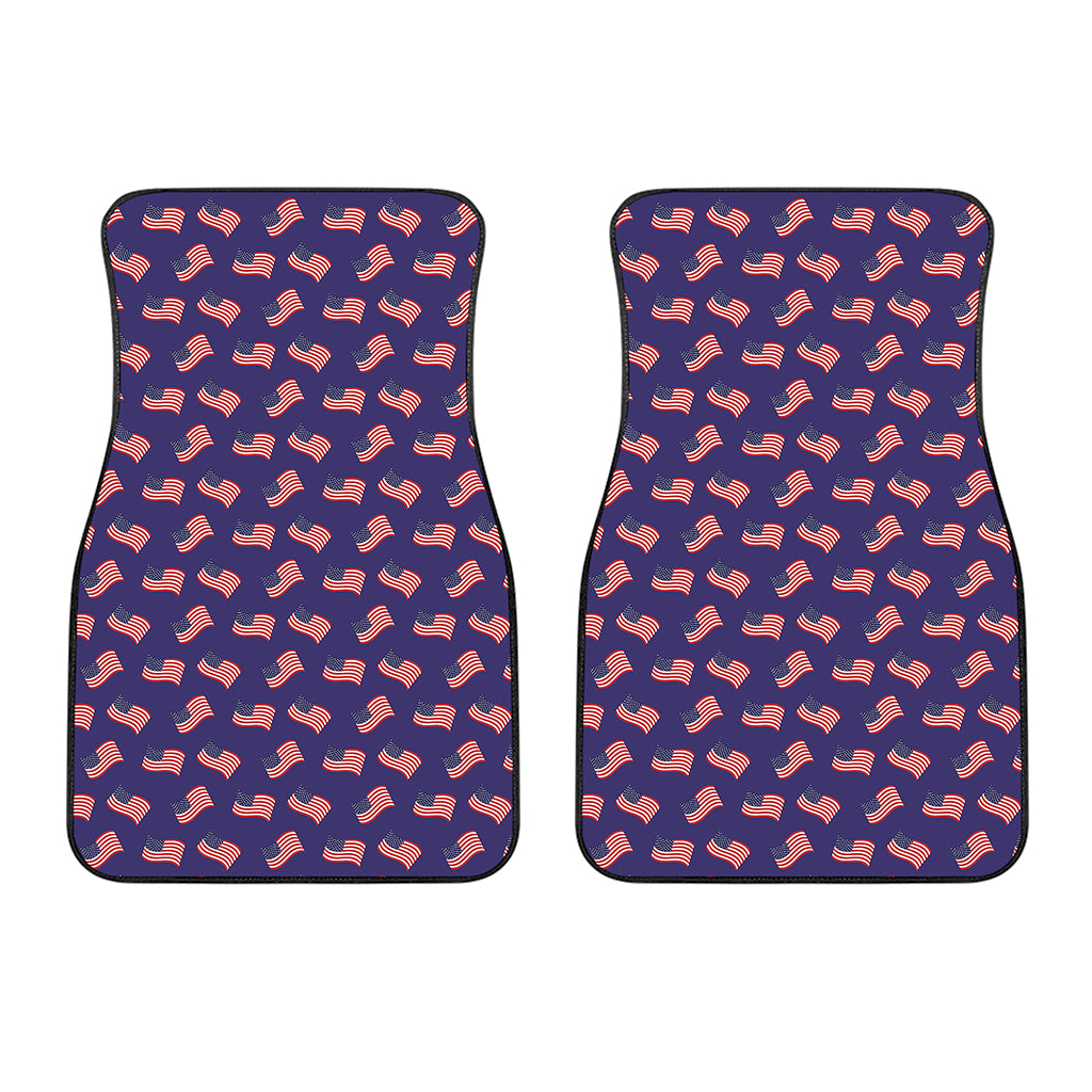 4th of July American Flag Pattern Print Front Car Floor Mats