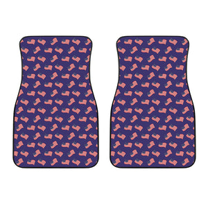 4th of July American Flag Pattern Print Front Car Floor Mats