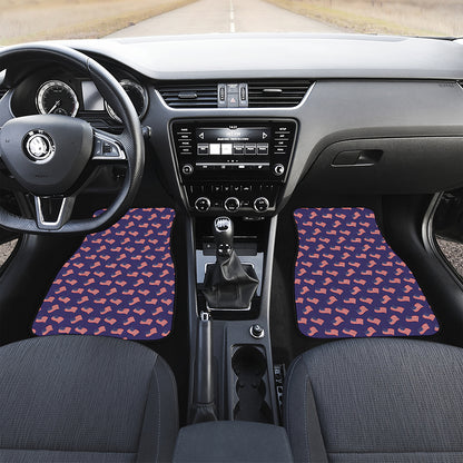 4th of July American Flag Pattern Print Front Car Floor Mats