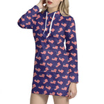 4th of July American Flag Pattern Print Hoodie Dress