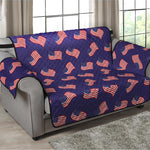 4th of July American Flag Pattern Print Loveseat Protector