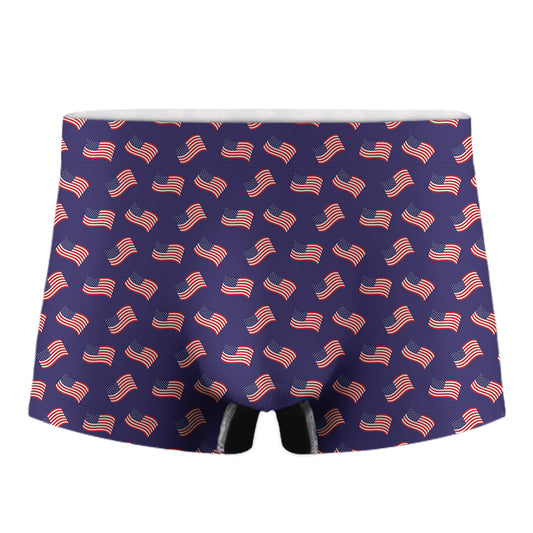 4th of July American Flag Pattern Print Men's Boxer Briefs