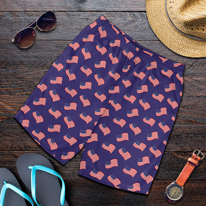 4th of July American Flag Pattern Print Men's Shorts