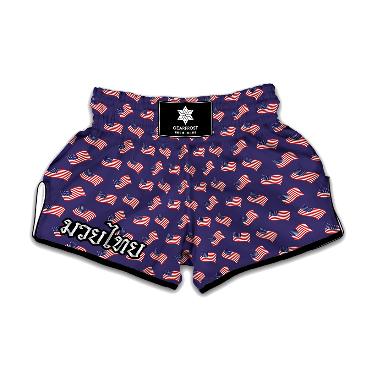 4th of July American Flag Pattern Print Muay Thai Boxing Shorts