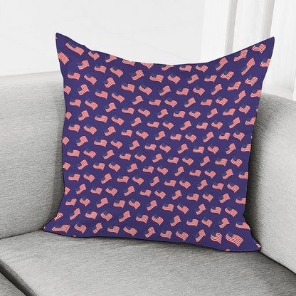 4th of July American Flag Pattern Print Pillow Cover