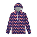 4th of July American Flag Pattern Print Pullover Hoodie