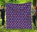 4th of July American Flag Pattern Print Quilt