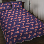 4th of July American Flag Pattern Print Quilt Bed Set
