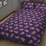 4th of July American Flag Pattern Print Quilt Bed Set