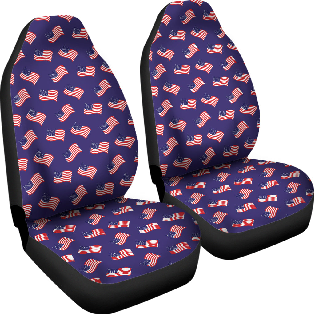 4th of July American Flag Pattern Print Universal Fit Car Seat Covers