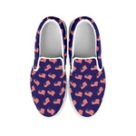 4th of July American Flag Pattern Print White Slip On Shoes