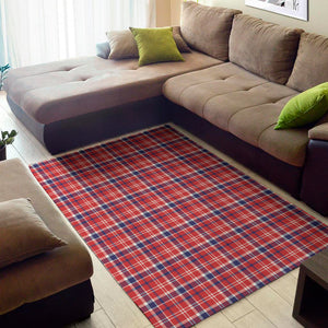 4th of July American Plaid Print Area Rug