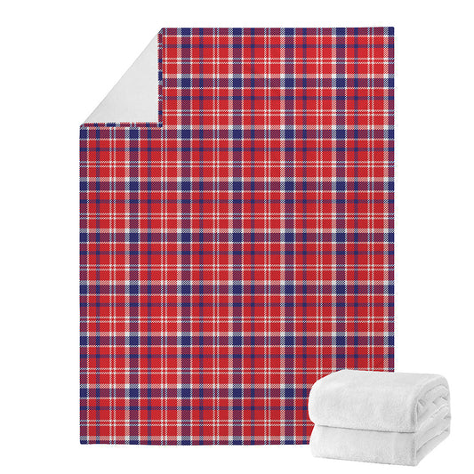 4th of July American Plaid Print Blanket