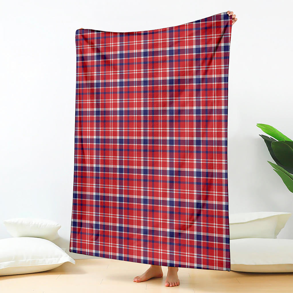 4th of July American Plaid Print Blanket