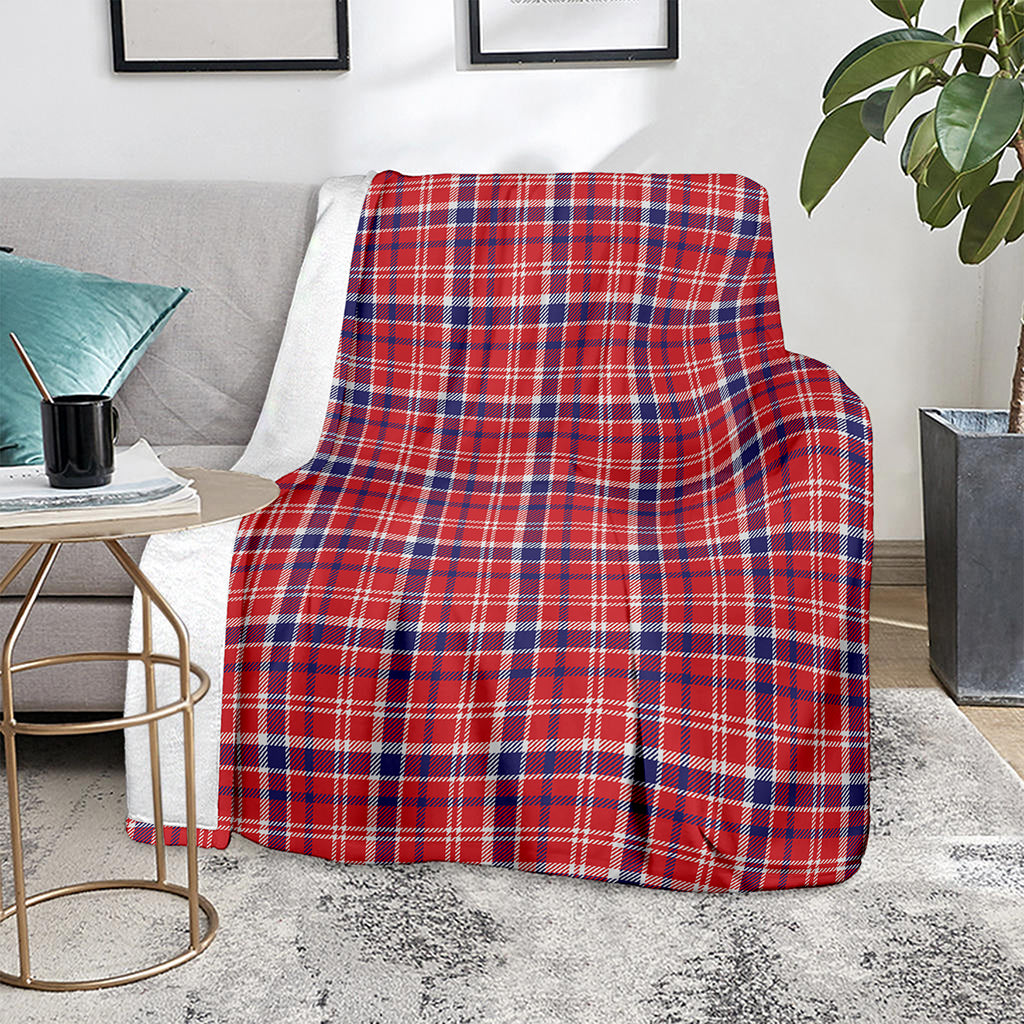 4th of July American Plaid Print Blanket