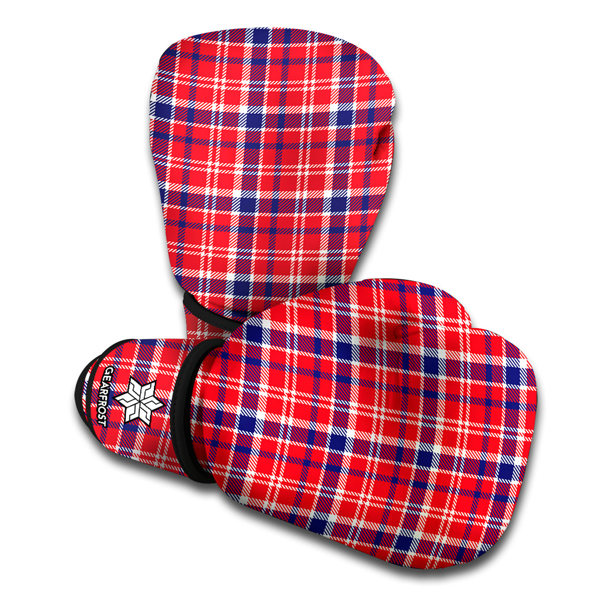 4th of July American Plaid Print Boxing Gloves