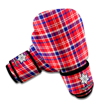 4th of July American Plaid Print Boxing Gloves
