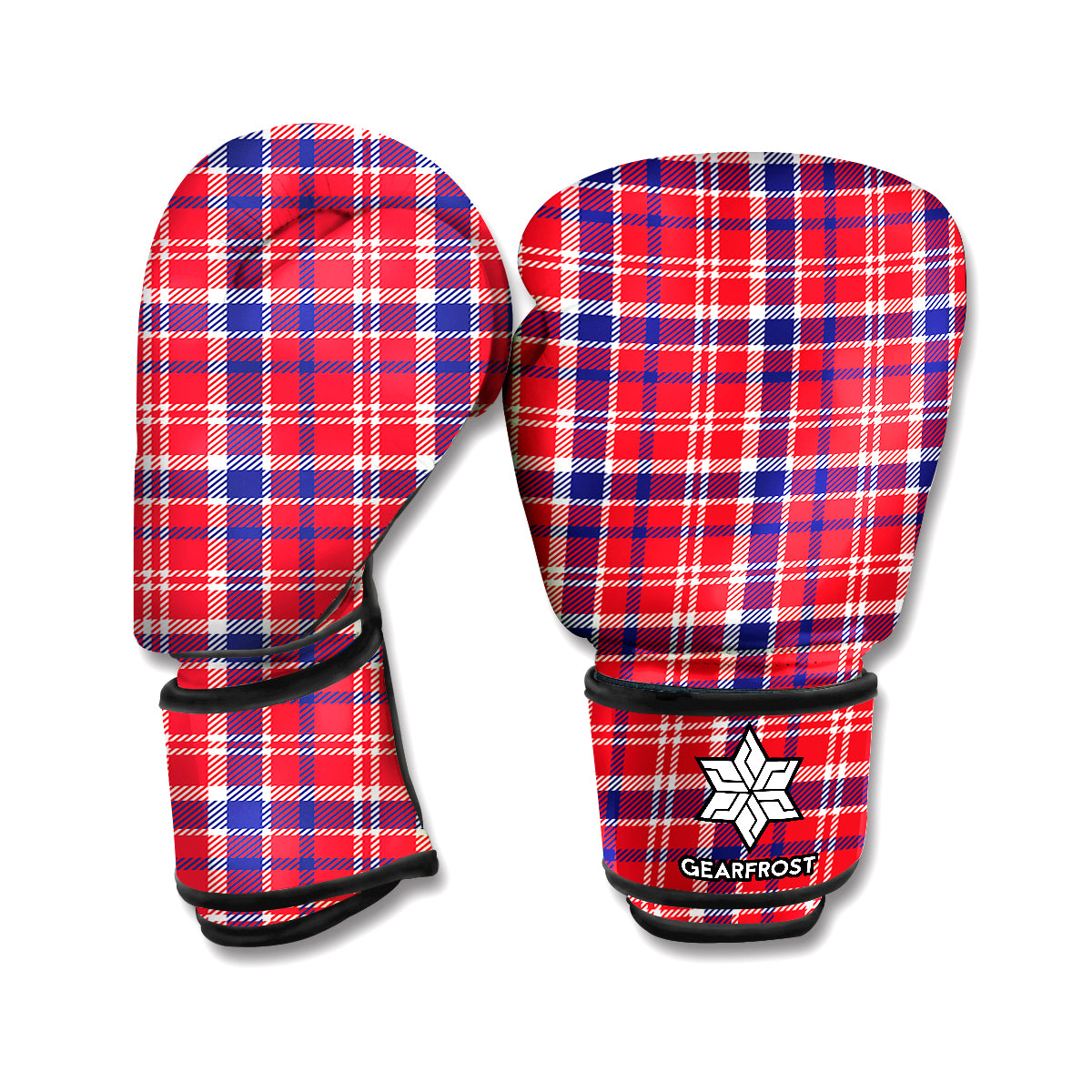 4th of July American Plaid Print Boxing Gloves