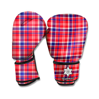 4th of July American Plaid Print Boxing Gloves