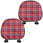 4th of July American Plaid Print Car Headrest Covers