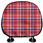 4th of July American Plaid Print Car Headrest Covers