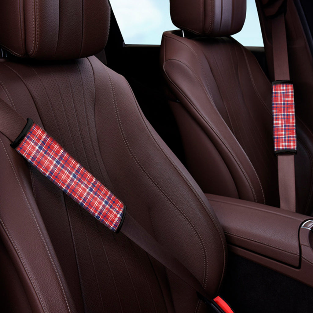 4th of July American Plaid Print Car Seat Belt Covers