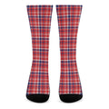 4th of July American Plaid Print Crew Socks