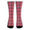 4th of July American Plaid Print Crew Socks