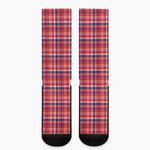 4th of July American Plaid Print Crew Socks