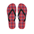 4th of July American Plaid Print Flip Flops