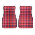 4th of July American Plaid Print Front Car Floor Mats
