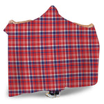 4th of July American Plaid Print Hooded Blanket