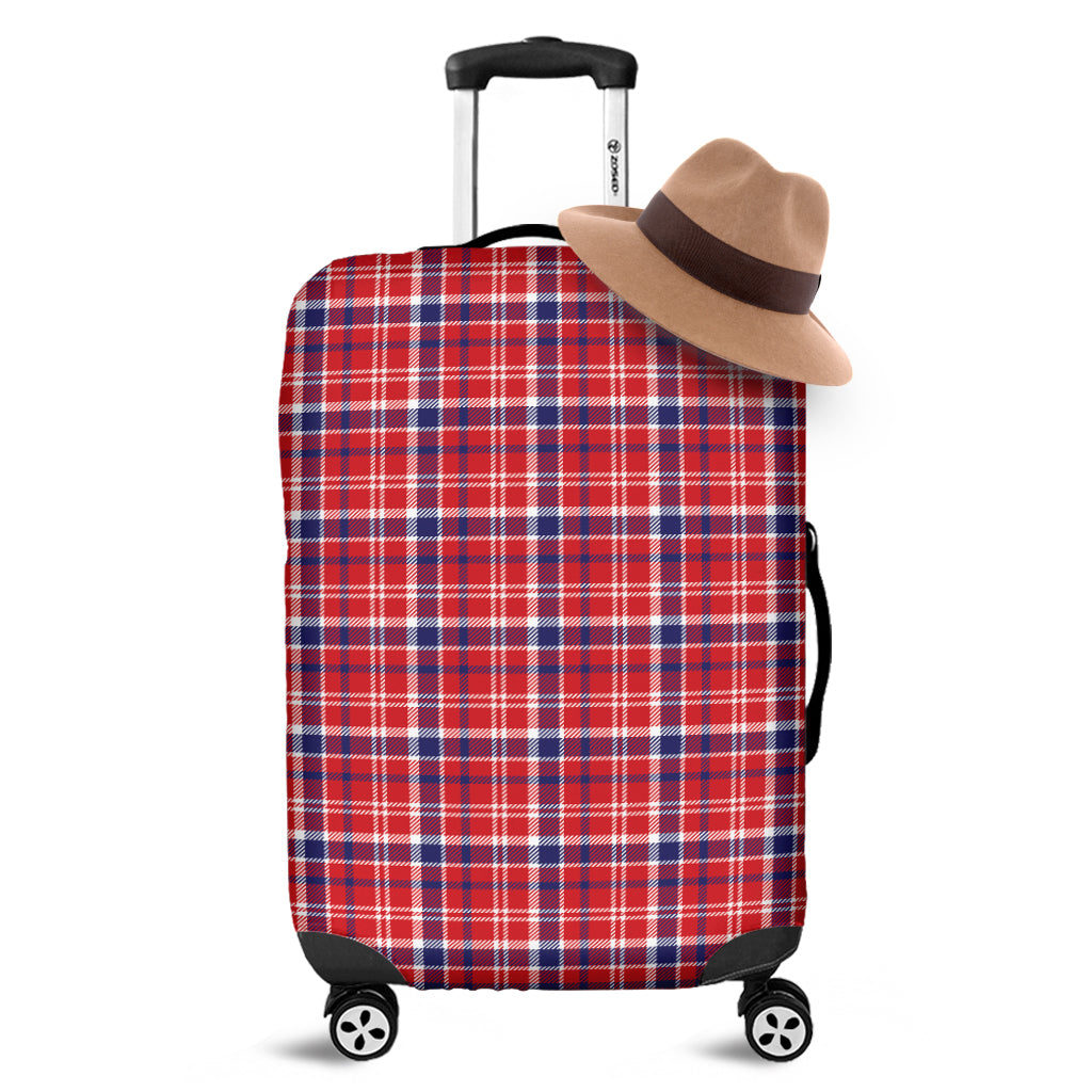 4th of July American Plaid Print Luggage Cover