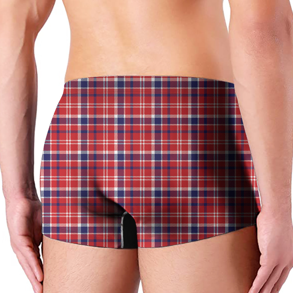 4th of July American Plaid Print Men's Boxer Briefs