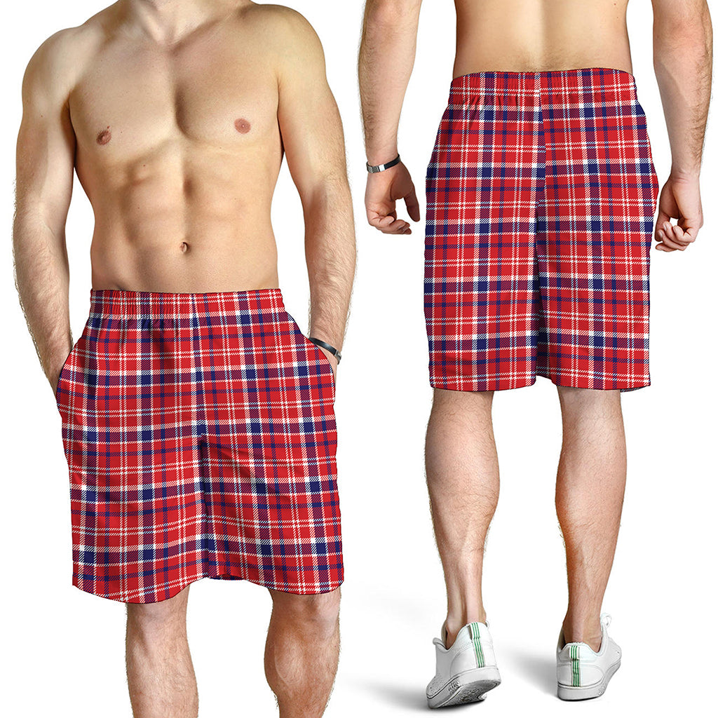 4th of July American Plaid Print Men's Shorts