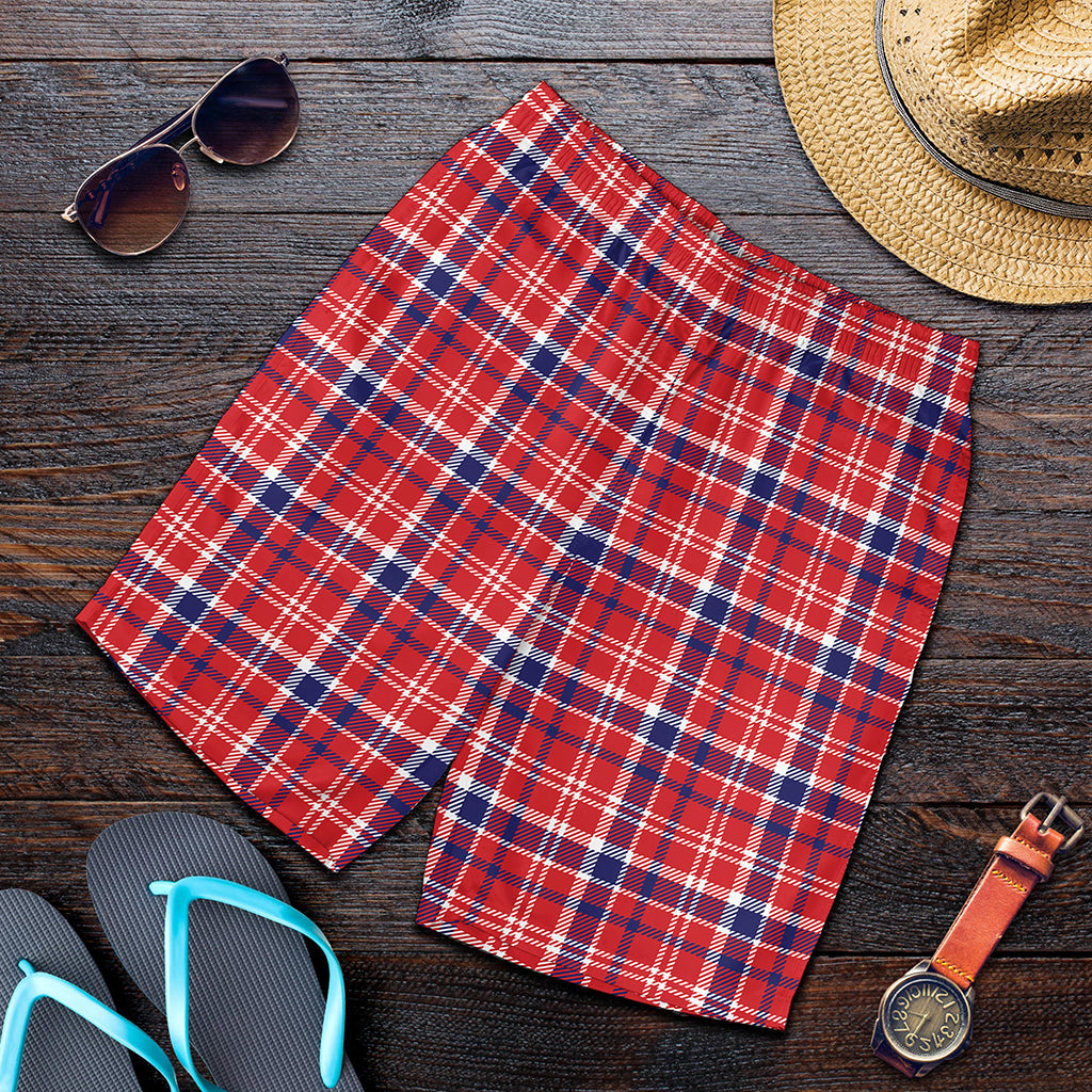 4th of July American Plaid Print Men's Shorts