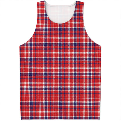 4th of July American Plaid Print Men's Tank Top