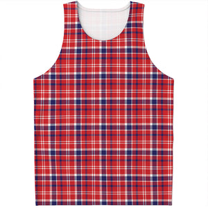 4th of July American Plaid Print Men's Tank Top