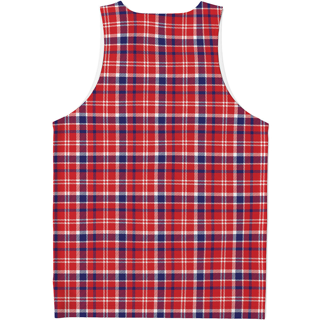 4th of July American Plaid Print Men's Tank Top