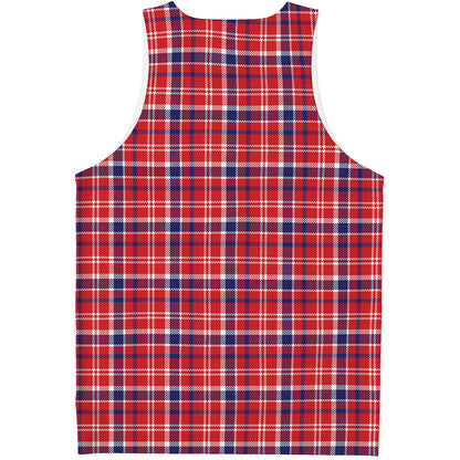 4th of July American Plaid Print Men's Tank Top