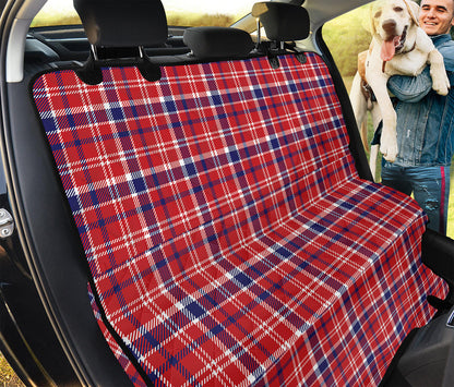 4th of July American Plaid Print Pet Car Back Seat Cover