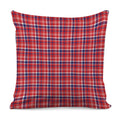 4th of July American Plaid Print Pillow Cover