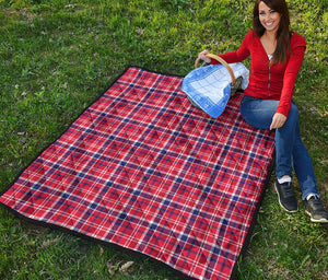 4th of July American Plaid Print Quilt